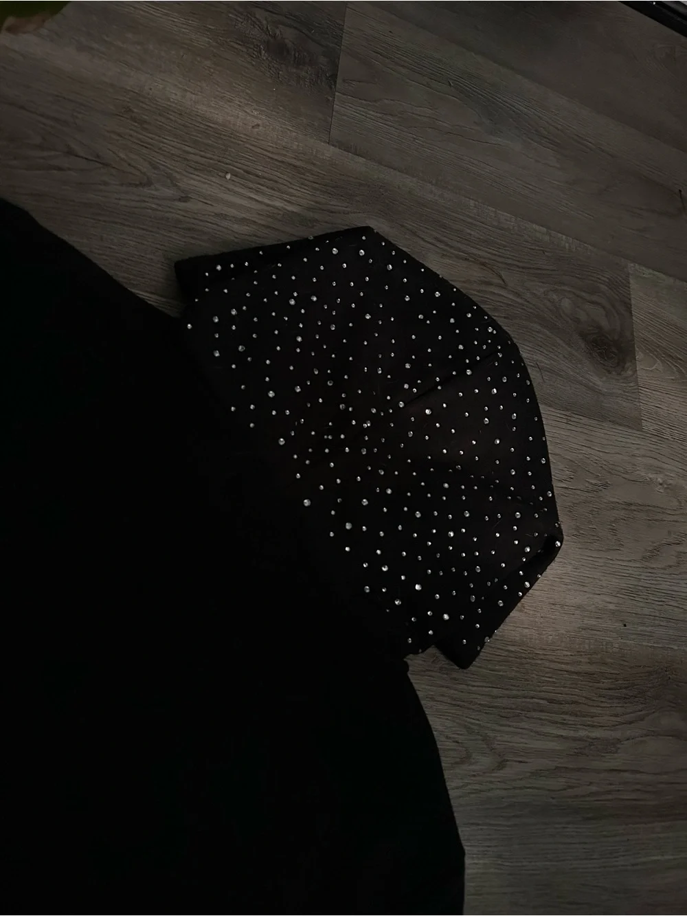 Fearless Black Hoodie Sweater with Studded Details
